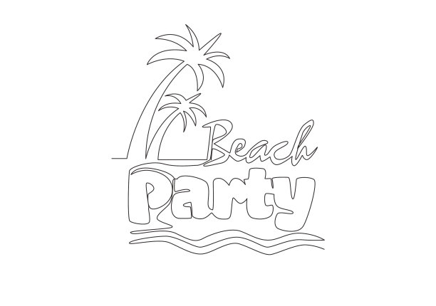 单线连续画的可爱和图片下载