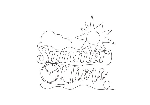 单线连续画可爱又酷图片下载