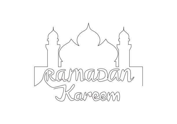 一条画着开斋节快乐的线图片下载