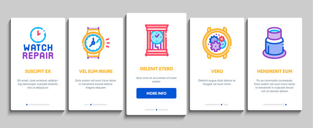 手表维修服务上的元素图标设置图片下载