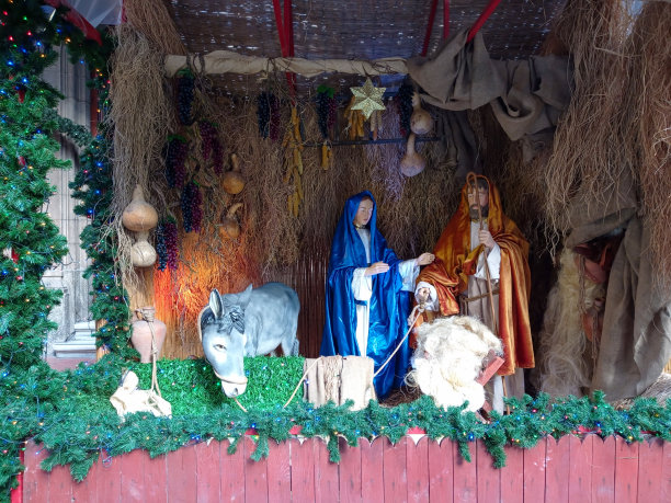 圣诞节的耶稣与玛利亚图片下载