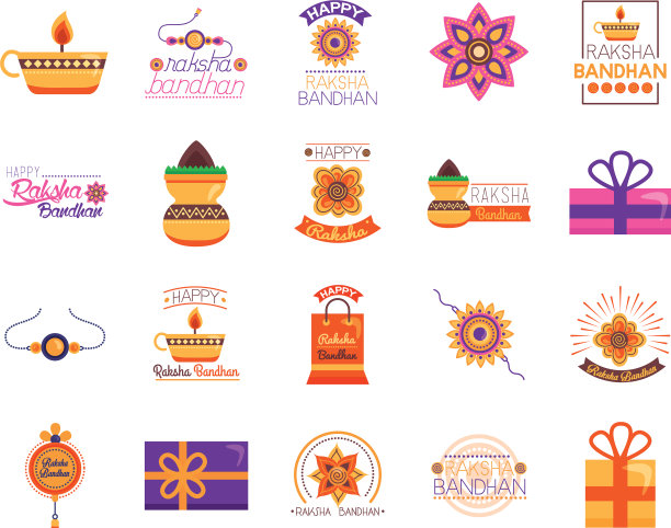 捆绑快乐raksha bandhan庆祝套装图片下载
