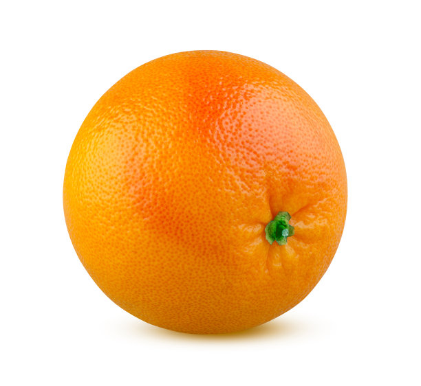 美丽的新鲜葡萄柚孤立的白色背景。柑橘类水果的特写镜头。健康食品，节食和烹饪概念图片下载