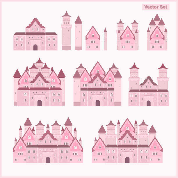 粉红色的城堡图片下载
