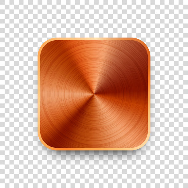 逼真的方形金属铬按钮。钢制音量控制旋钮。应用程序接口设计元素。应用程序图标。矢量图图片下载