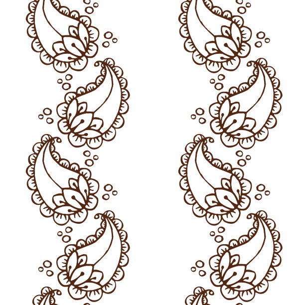 门迪族门迪佩斯利无缝背景图案图片下载