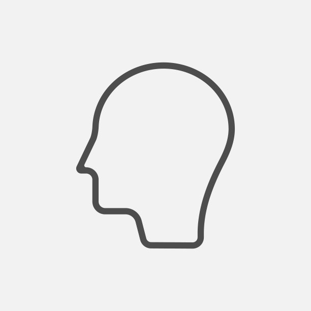 头部图标孤立在白色背景图片下载