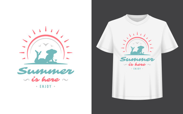 夏天的格言或名言可以用在t恤上图片下载