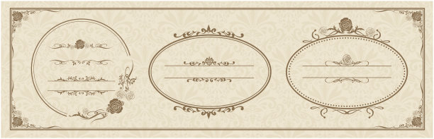 装饰金框架套矢量图片下载