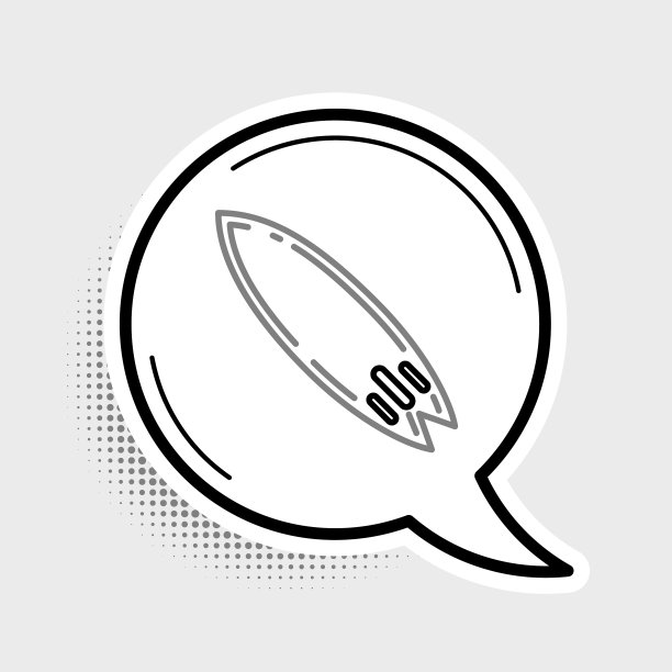 线冲浪板图标孤立在灰色背景图片下载