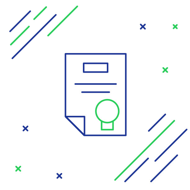 行证书模板图标隔离在白色上图片下载