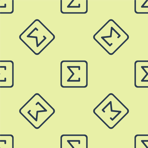 蓝色sigma符号图标隔离无缝图案图片下载