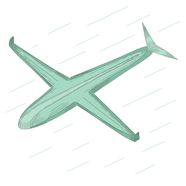 手绘的单翼无人机图片下载