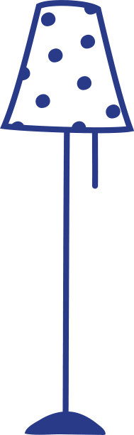 落地灯装饰室内孤立图标白色图片下载