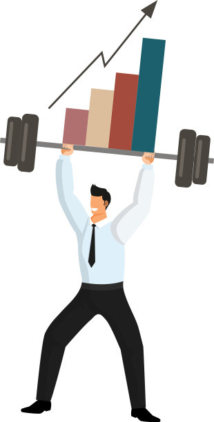 西装革履的商人抬起头图片下载