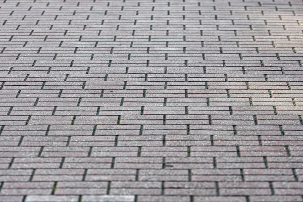 透视图单调的灰色砖石铺装图片下载