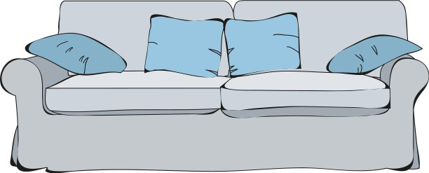 沙发上孤立的家具图片下载