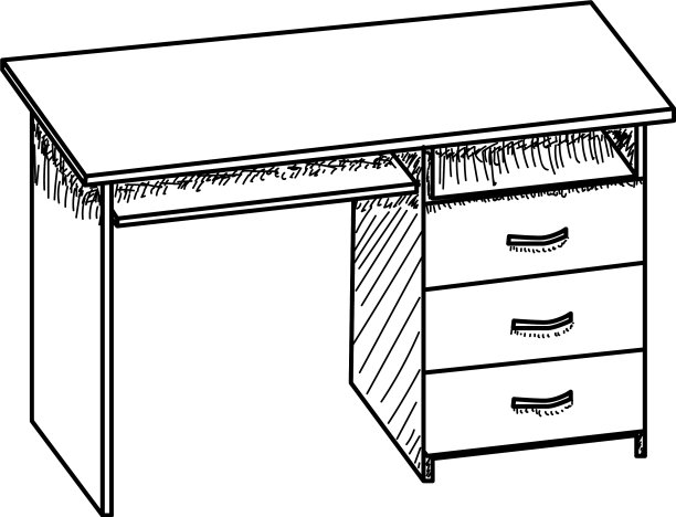 孤立的素描表图片下载