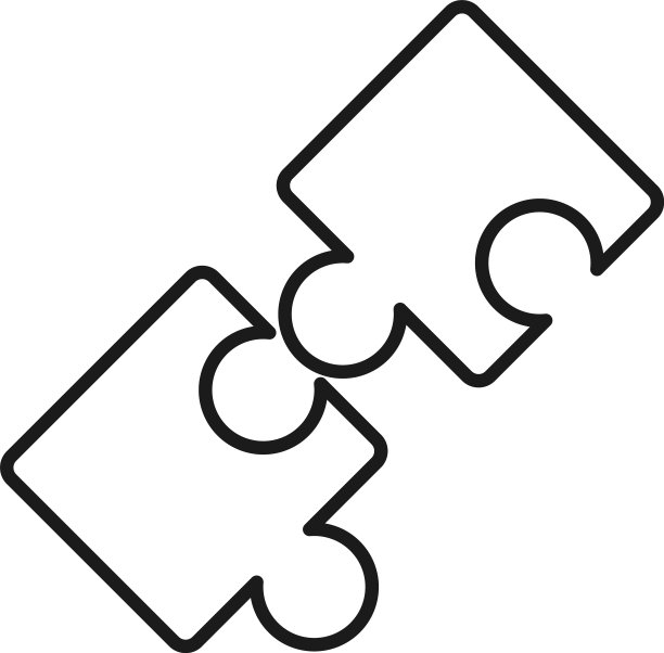 拼图片团队理念线风格图标图片下载