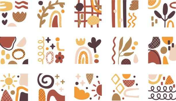 捆绑当代艺术作品设置图标图片下载