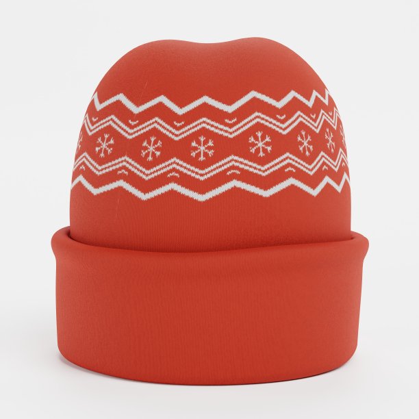 冬季帽子的逼真3D渲染图片下载