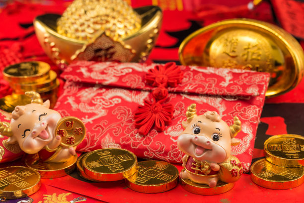 牛年的过年材料图片下载