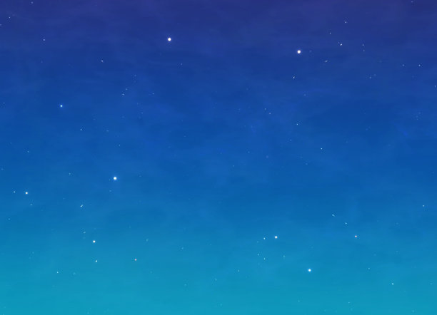 早晨蓝色的天空与星星，3d渲染图片下载