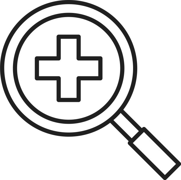 放大镜医疗健康分析图片下载