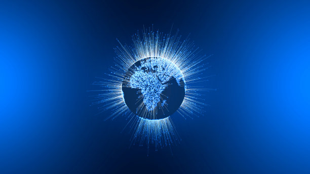 数字世界与全球化。互联网的速度。探索、卫星和太空。高速传输。全球数字化图片下载