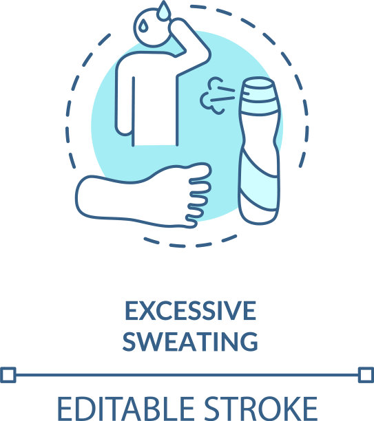过度出汗概念图标图片下载