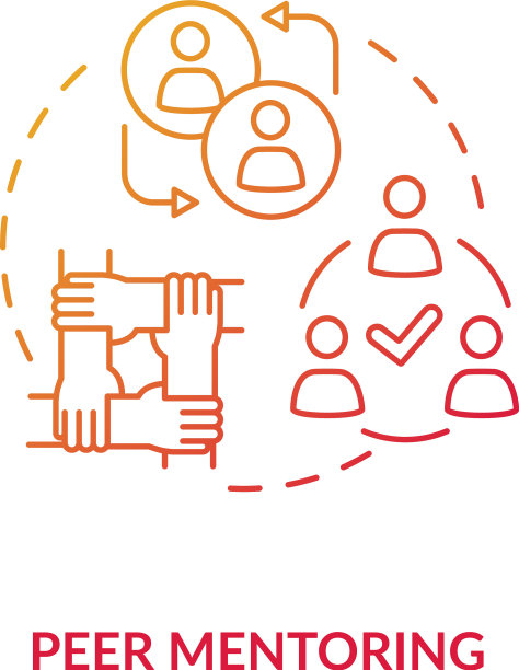 同伴辅导概念图标图片下载