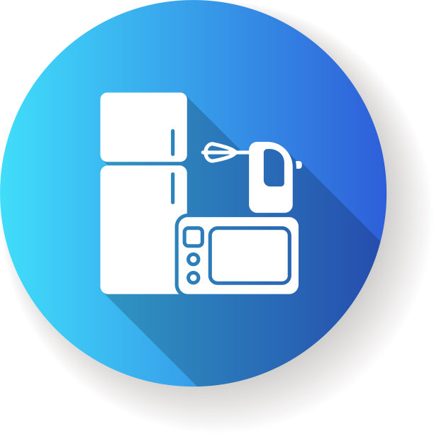 电子商店平面设计长长的阴影字形图片下载