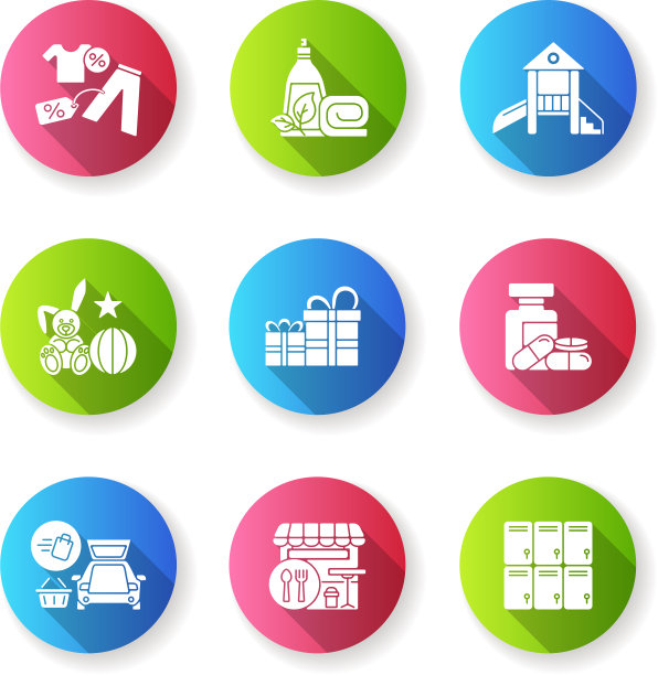 商场产品平面设计阴影长图片下载