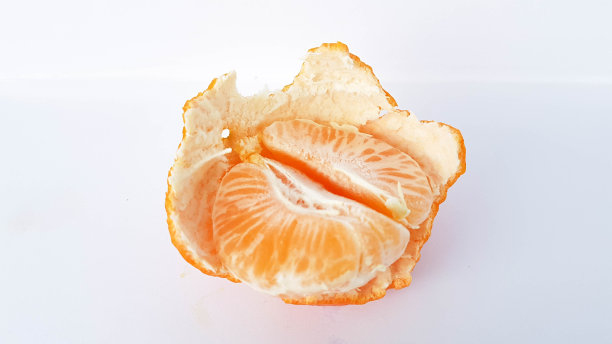 柑桔色，孤立叶片图片下载