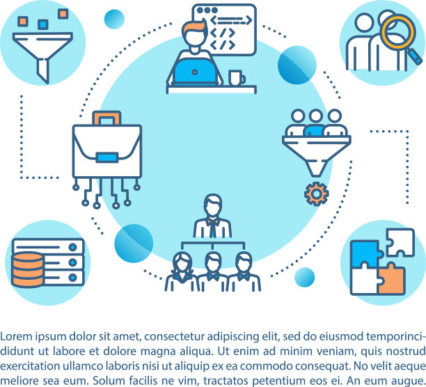 营销策略概念图标与文字图片下载