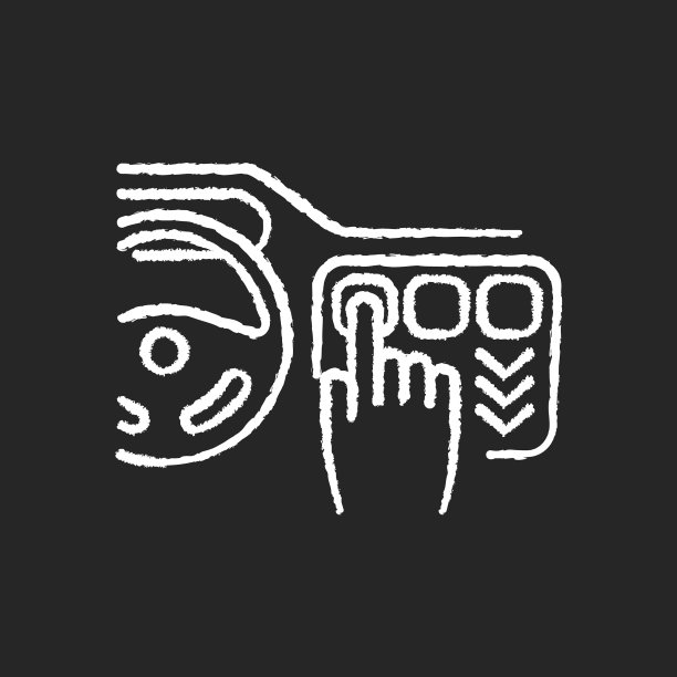 汽车用触摸屏显示粉笔白色图标图片下载