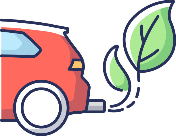 零尾气排放RGB颜色图标图片下载