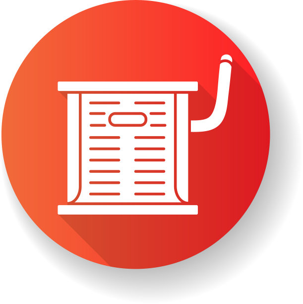 工业交流红色扁平设计长影字形图片下载