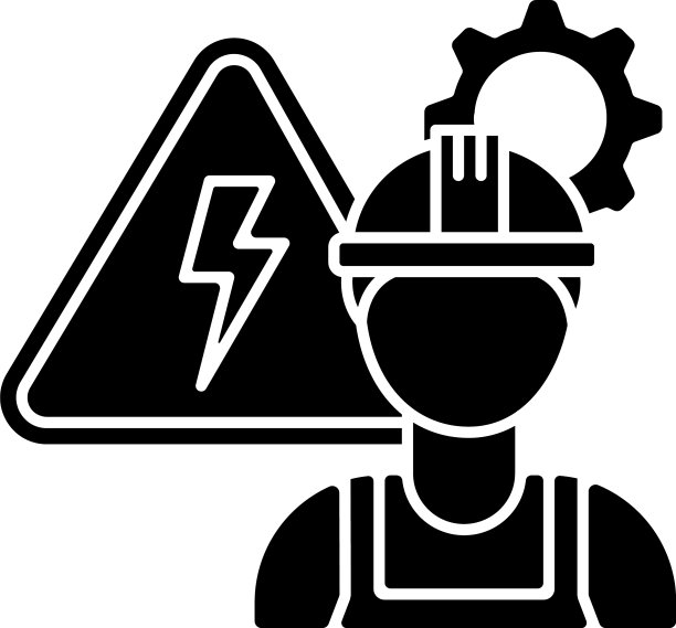 电气工程师黑色字形图标图片下载