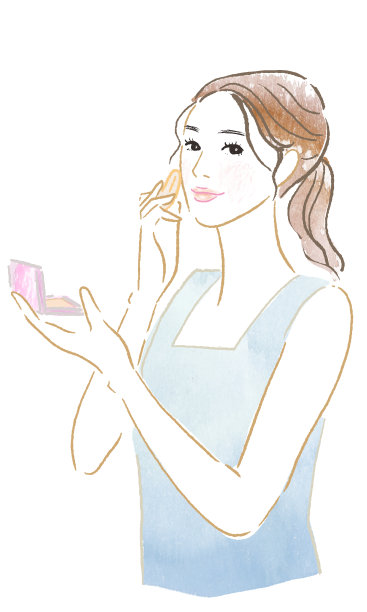 一个化妆的女人的插图图片下载