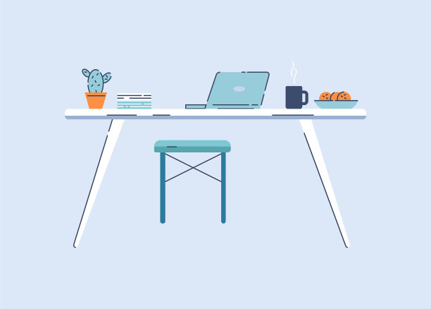 家庭工作场所半平面RGB颜色图片下载