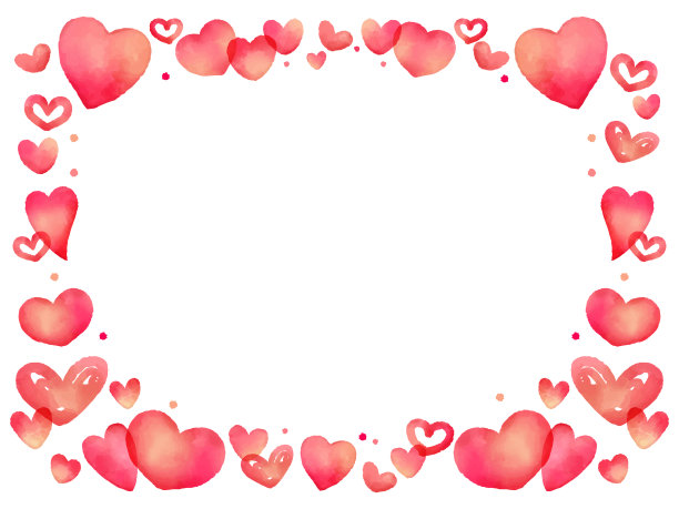 心脏背景画在红色水彩。它有多种变体。图片下载