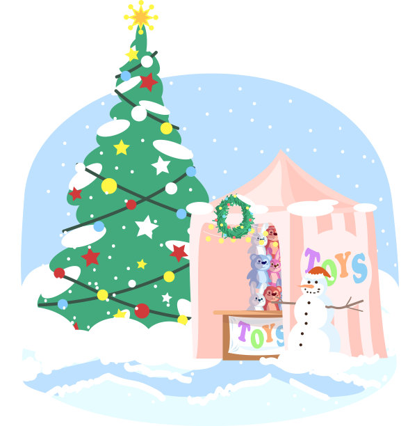 圣诞亭半平面RGB颜色图片下载