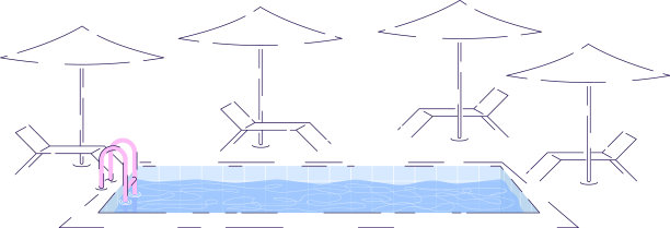 水池半平面RGB颜色图片下载
