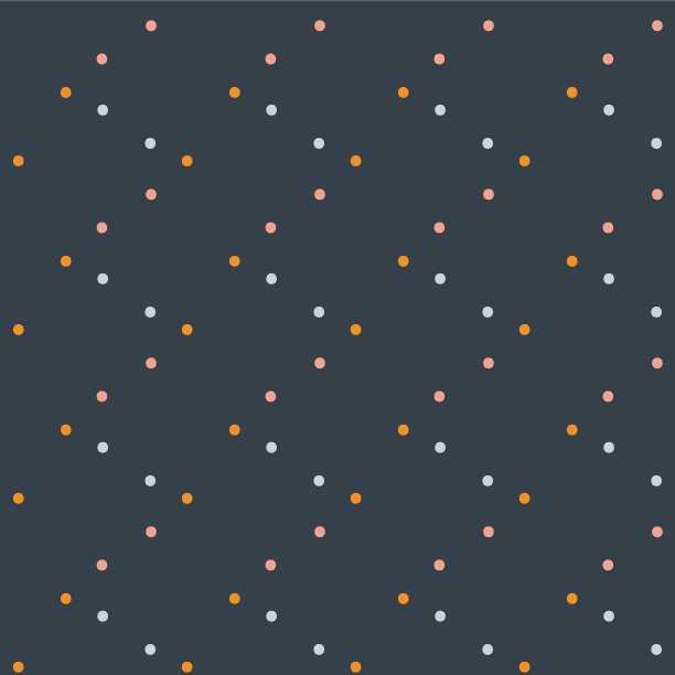 深蓝色无缝重复图案。在深蓝色的背景上不同颜色的小点，矢量插图。图片下载