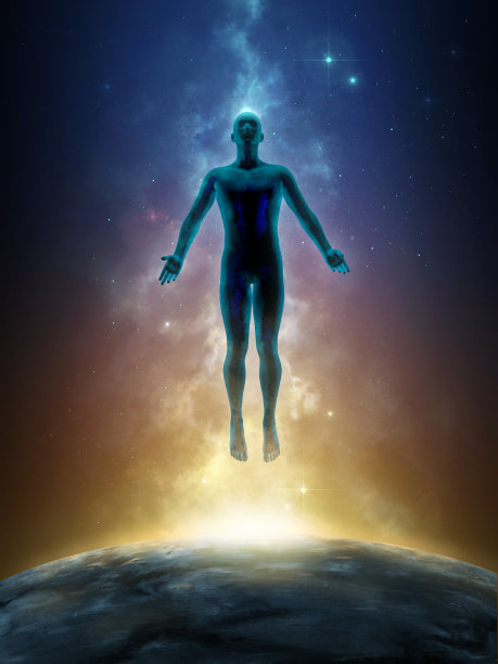 人类漂浮在外太空图片下载