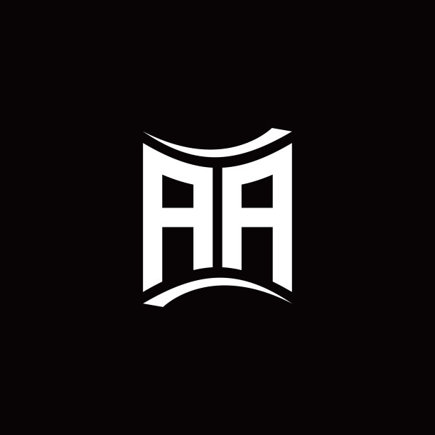 Aa首字母标志设计现代模板图片下载