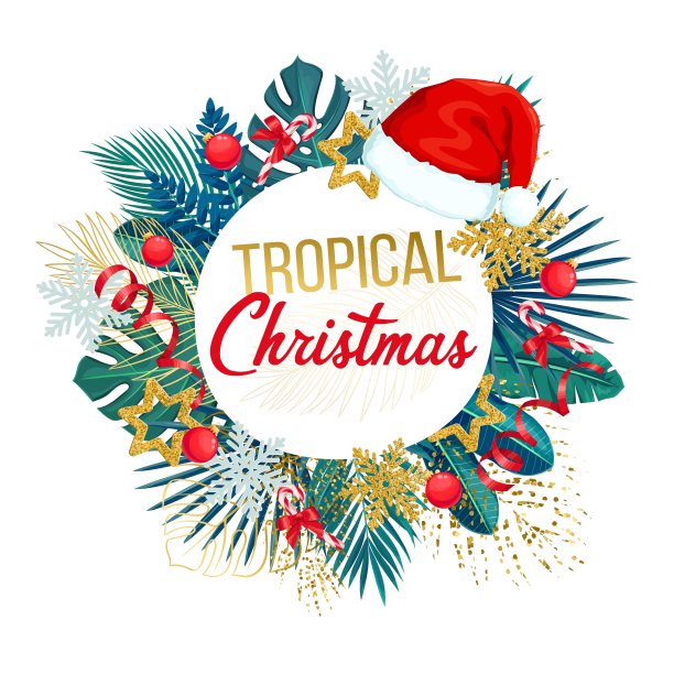 圣诞节圆的旗帜图片下载