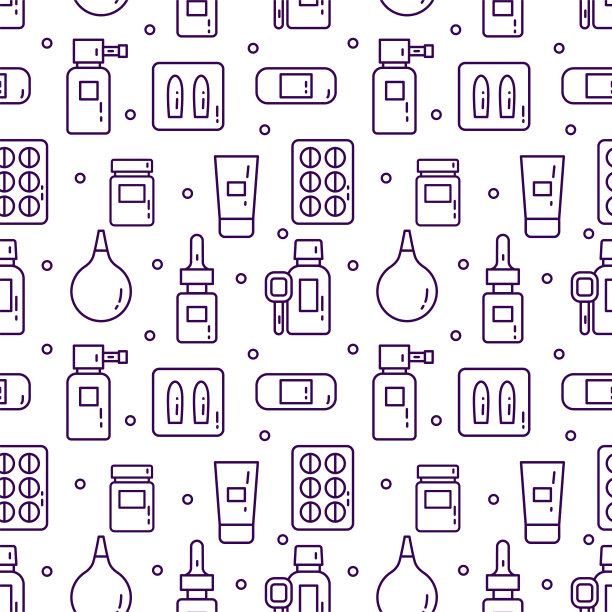 无缝医疗模式上的浅色背景平线。图片下载