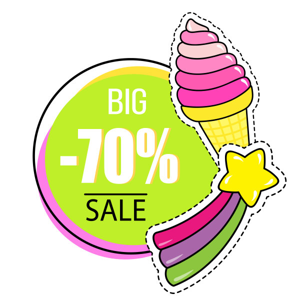 大旗帜。折扣海报模板。最优惠的价格优惠与铭文和棒棒糖图片下载